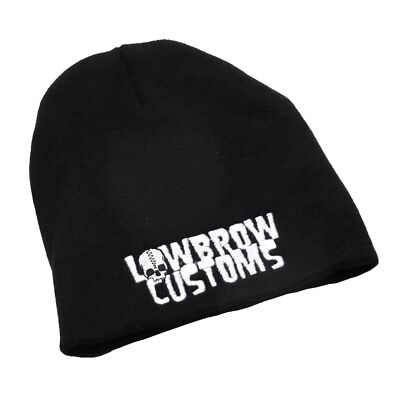 Lowbrow Customs Embroidered Logo Knit Beanie winter cap