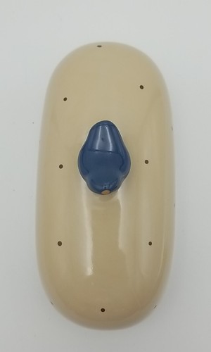 Coyne’s & Co. Williraye Studio Covered Butter Dish Black Checkered With Bird - Picture 9 of 14