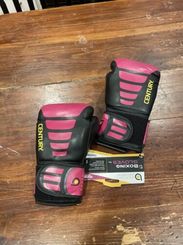 Century® BRAVE™ Women's Boxing Gloves 10 oz  c147016P Black with Pink - Picture 1 of 2