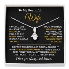 To My Wife Necklace, Christmas Gifts For Women, Anniversary Gift For Wife