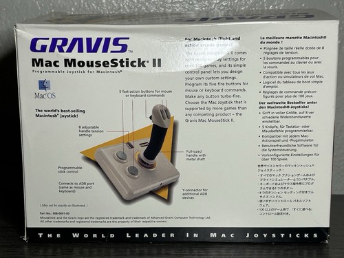 *NON TESTATO* VINTAGE GRAVIS Mac MouseStick II Joystick programmabile per Macintosh - Foto 5 di 9