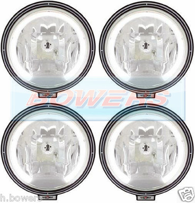 4 x SIM 3227 12V/24V 9'' RUNDE STRAHLER STRAHLER + LED ENGELAUGE SIDELIGHTS
