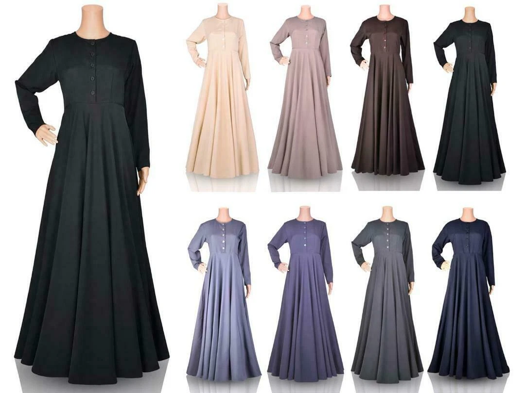 Womens Modest Dress Plain Abaya Burqa Kaftan. Farasha Jilbab Ladies Maxi  Dress | eBay