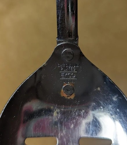 Kitchen Utensil ECKO Spice Of Life? Slotted Serving Spoon USA VINTAGE! jan24 - Picture 4 of 14