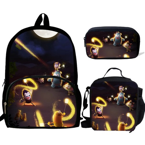 3pcs Mochila Onekiz The Spookiz Show Print Backpack School Bags BookBag - Picture 27 of 34