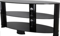 Alphason Black Glass Tv Unit