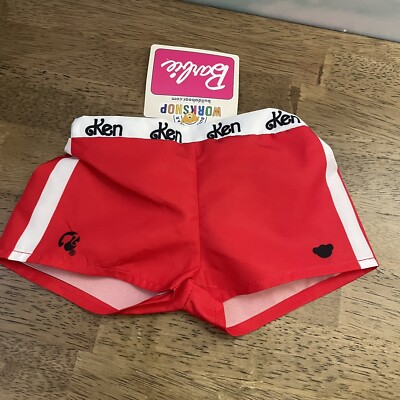 Build a Bear Barbie Ken Red Swim Trunks Shorts NEW with Tags 2023 Sold Out