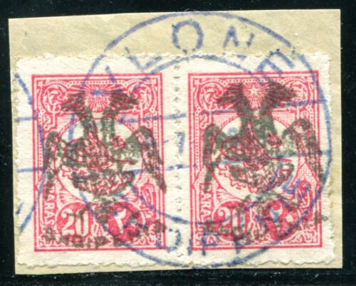 ALBANIEN 1913 6 im PAAR WUNDERSCHÖNES BRIEFSTÜCK TADELLOS 500€++(S4929 - Afbeelding 1 van 2