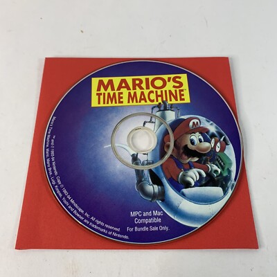 Mario's Time Machine for MPC and Mac 1993 Retro Video Game Disc Only