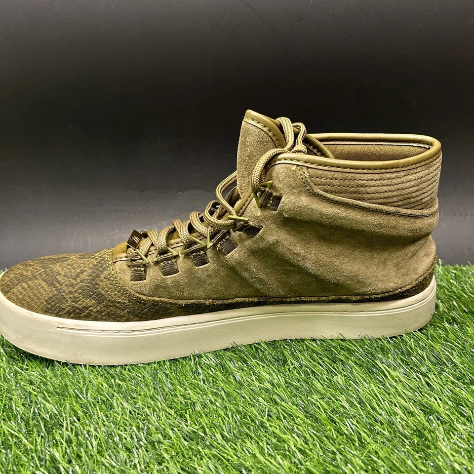 Nike Air Jordan Westbrook Hombres 13 Verde Blanco Zapatos Tenis Piel de Serpiente Parte Superior Alta Foto 4 de 4