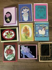 9 Handmade Greeting Cards Lot of 9