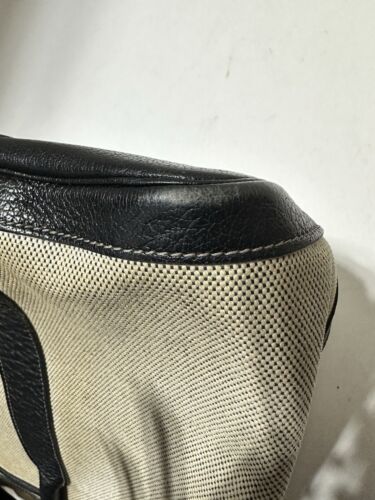 Bolso de Mano de Compras HERMES Garden Party PM Beige Lona Cuero Negro Asa Borde - Imagen 22 de 24