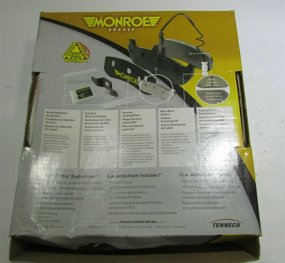 Juego de pastillas de freno de disco Monroe DX1119 - solución total pastillas de freno semimetálicas delanteras Foto 2 de 4