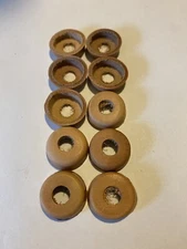 (10) Coleman Lantern smooth cut leather pump cups. Fits 220, 200, others.