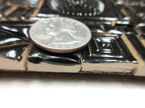 175+ Ceramic Mosaic Tiles, Handmade Black Mixed Sizes & Textures Craft Tiles - Picture 6 of 6