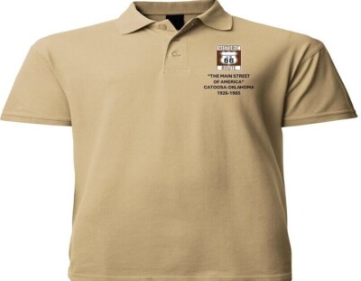 US ROUTE 66 *CATOOSA-OKLAHOMA* EMBROIDERED POLO SHIRT/SWEAT/JACKET.