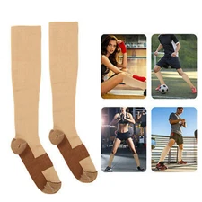 3 Pairs Copper Compression Socks Knee High 20-30mmHg Energy Support Recover