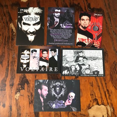 Aurelio Voltaire vintage postcards (Projekt) with sticker.