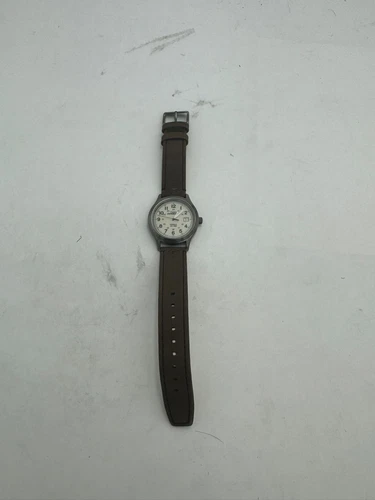Timex Men's Expedition Metal Field Watch Brown/White/Red