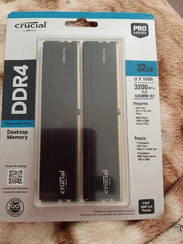 Crucial Pro 32GB DDR4-3200 UDIMM Memory - unopened brand new