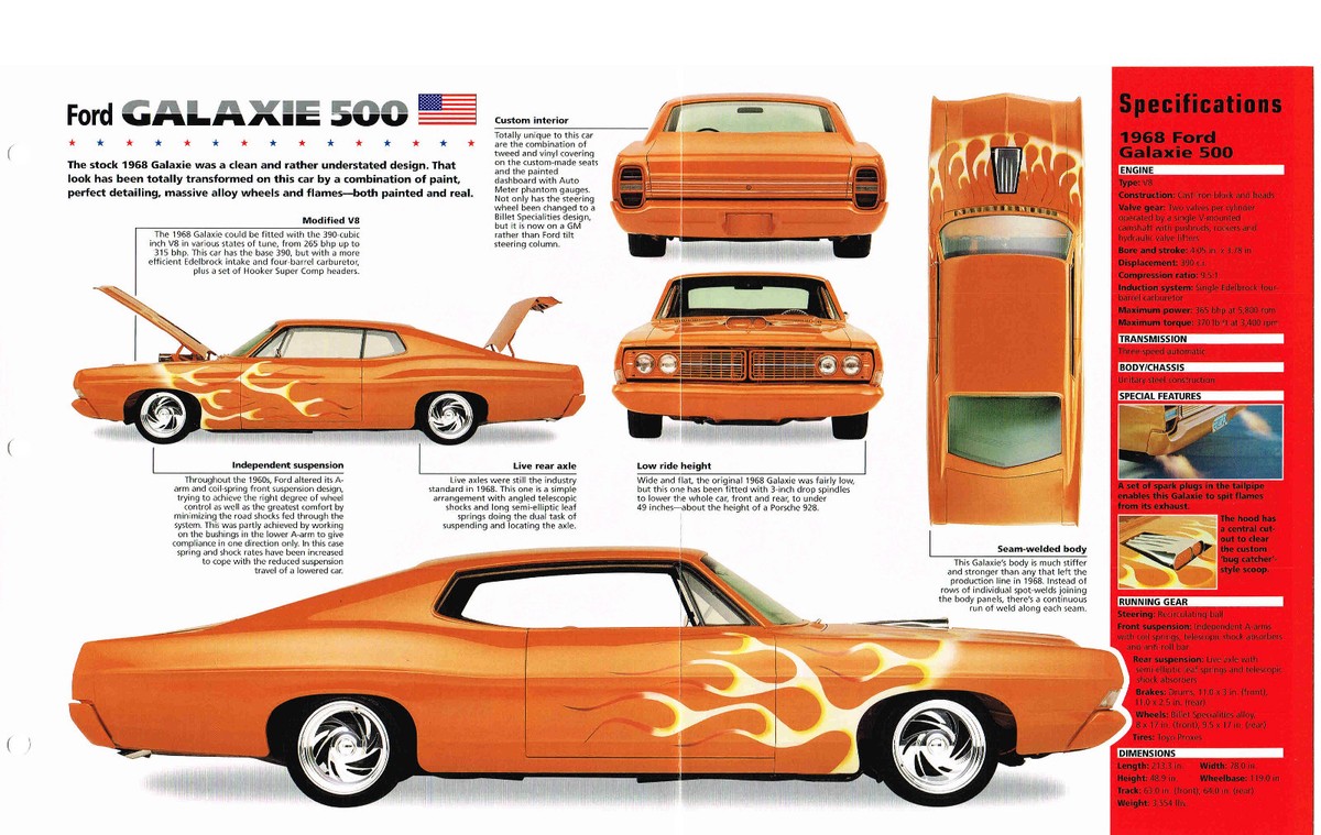 1968 Ford GALAXIE 500 Custom IMP Brochure: 390 | eBay