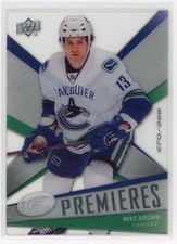 2008 Upper Deck Ice #123 Mike Brown RC Acetate Card  SN670/999 Vancouver Canucks