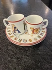 Tiffany & Co. 1994 Vintage Alphabet Bears Child's Divided Plate and 6 oz Cup