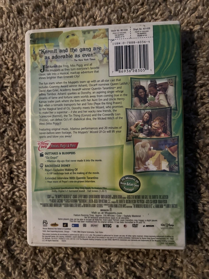 The Muppets Wizard of Oz DVD Ashanti Quentin Tarantino Foto 2 de 3