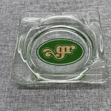 Vintage GR Service Advertising Ashtray 4-Inch Glass EUC