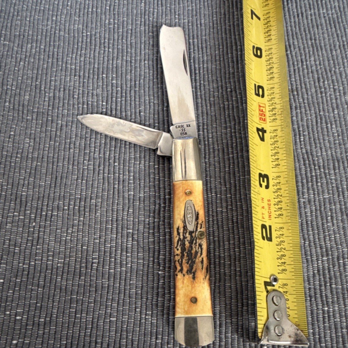 Case XX 52005 SS 2 Blade Jack Stag Handle Stainless Steel