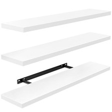 23.6" L Floating Shelves, Wall Shelves Set of 3 for 23.6 Inches White