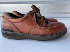 HUSH PUPPIES 78019-7 Mahogany Brown Leather Casual Shoes Size US Men's 9.5