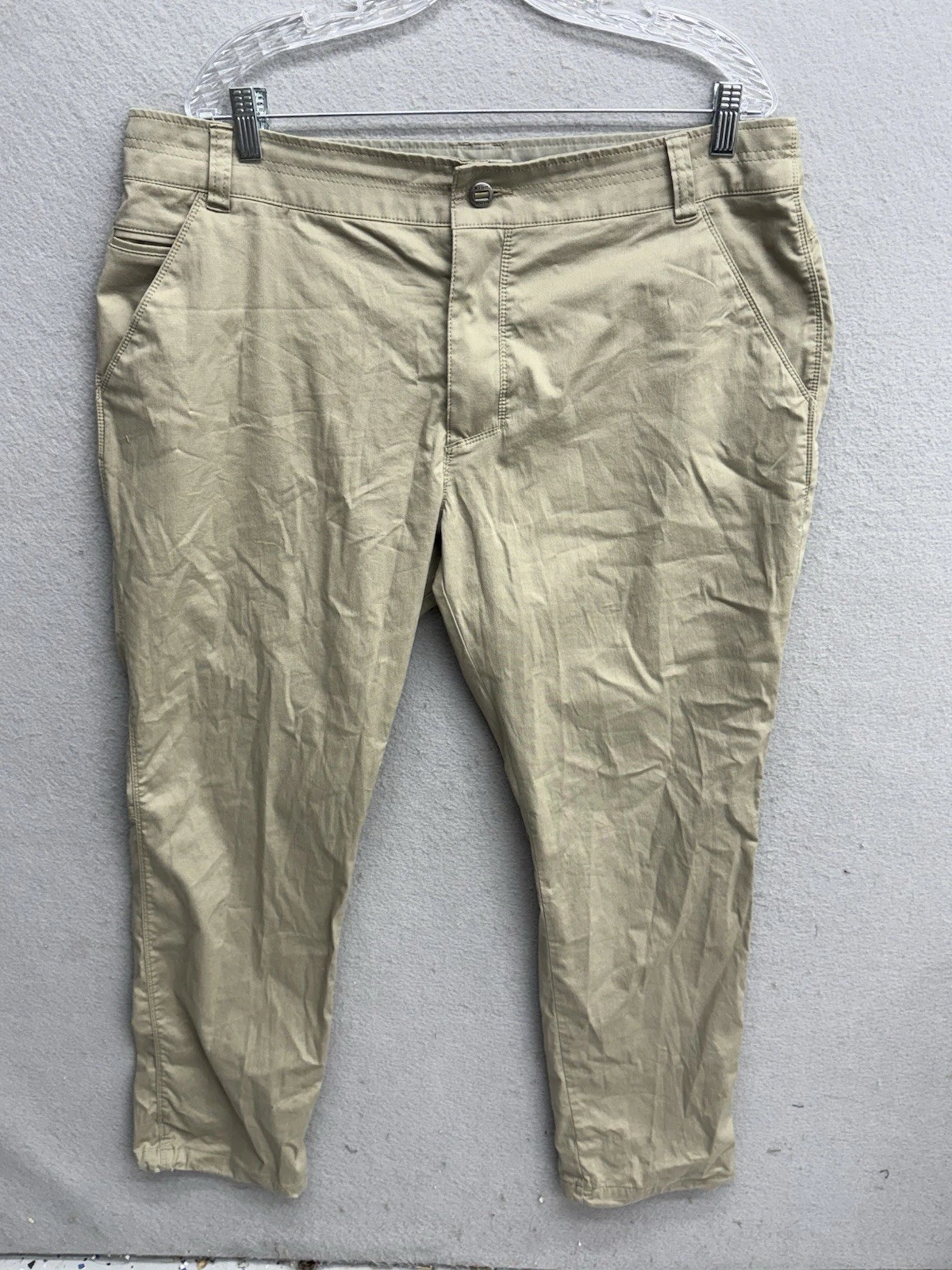 Kuhl Resistor Lite Chino Pants Mens 38x30 Beige Stretch Hiking Commuter UPF 50+