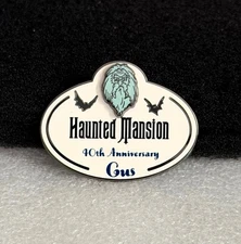 Disney DLR Haunted Mansion 40th Anniversary Gus Nametag Cast Member LE 500 Pin