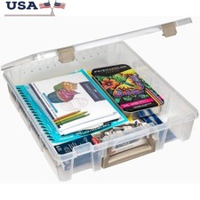 Craft Supplies Organizer Storage Satchel Heavy Duty Portable Case W/ Dividers US