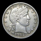 1902-S Barber Quarter Silver ----  Nice Rare Coin ---- #KK483