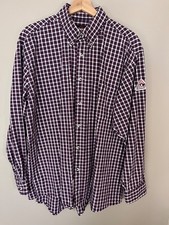 Bulwark Fire Resistant Men's Plaid Button Down Shirt, size L