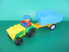 Lego Duplo Traktor mit Anhänger Kipper und Bauer Bauernhof (190224M)