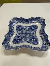 Spode Ogee Square Bowl/Tray Blue Room Collection Chinoiserie
