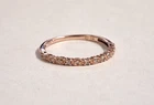 (RI4) 14k Rose Gold Diamond Wedding Band / Ring (.06 CTW) Size 6.5 (1.1 Grams)