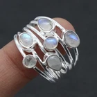 925 Silver Ring / Moonstone/ Multi stone Ring/ statement ring/ Women' , All Size