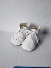 vintage white doll shoes