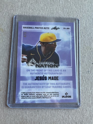 Jesus Made 2026 Leaf Baseball Nation Auto 4/5 - Picture 2 of 2