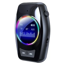 Car TV PC Speaker 3.5mm B-T Audio Adapter Receiver Transmitter Display Screen