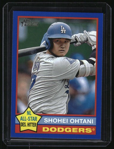 2025 Topps Heritage #148 Shohei Ohtani Dark Blue Border