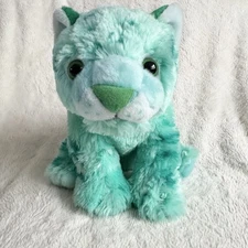Wild Republic Vibes Tiger Mint Green Teal Eyes Stuffed Animal 12” Plush Toy