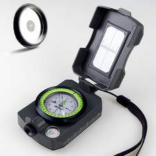 Brújula militar lenteática AOFAR AF-4090 aleación de aluminio supervivencia senderismo camping