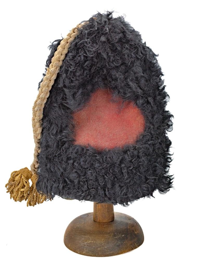 RARE 19th C. DUKE of LANCASTER REGT. WAR of 1812 GRENADIER BEARSKIN MITRE HAT