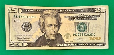 【theドーテーズ】under20 2017A $20 Dollar Bill Birth Note Reverse (K92291835) 3/8/1922