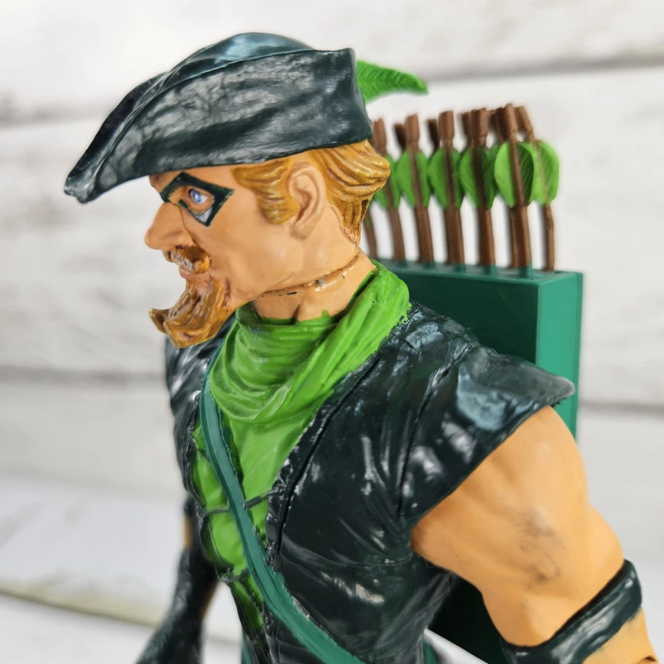 DC Direct Justice League Series 5 Green Arrow 2007 7" Figure Loose Damaged Read - Image 4 of 4